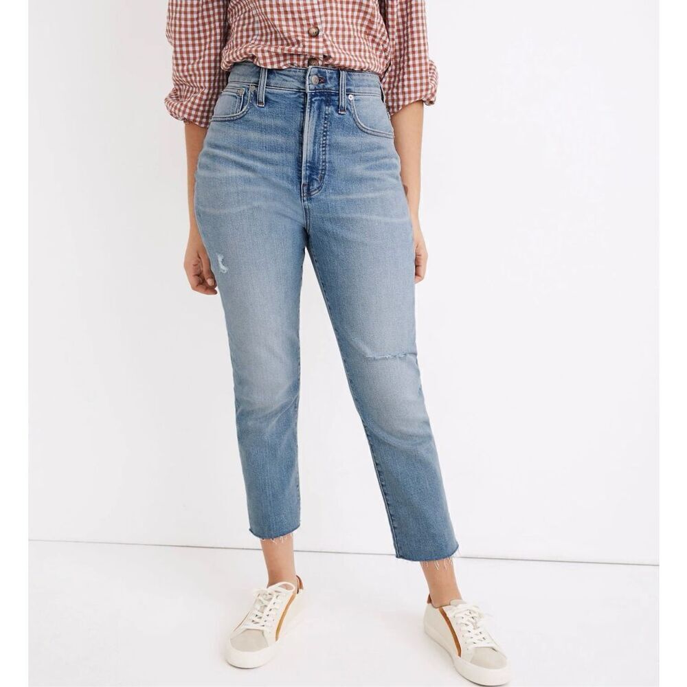 Madewell Curvy Perfect Vintage High Rise Distressed Jeans Women Size 33 MC589‎